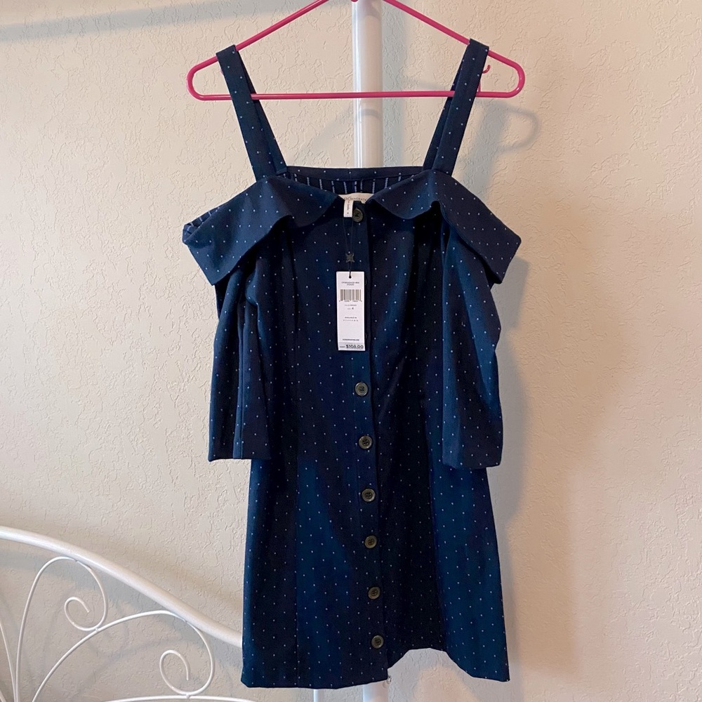 BCBGeneration Navy Polka Dot Dress